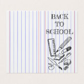 Terug naar school visitekaartje (Buitenkant ongevouwen)