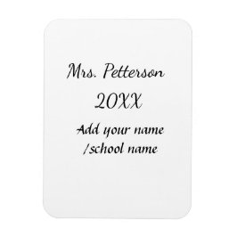 Terug naar school voeg de naam van de leerkracht j magneet