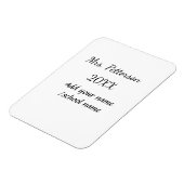 Terug naar school voeg de naam van de leerkracht j magneet (Linkerzijde)