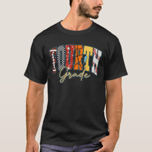 Terug naar school voetbal honkbal basketbal vierde t-shirt