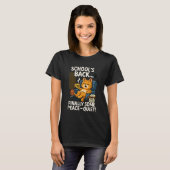 Terug naar school vrede en stilte Grappig kat ontw T-shirt (Voorkant volledig)