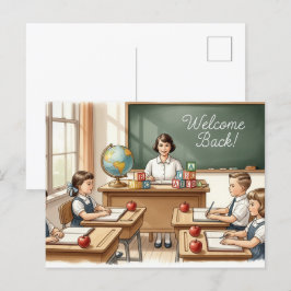 Terug naar School Vrienden Briefkaart