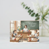 Terug naar School Vrienden Briefkaart (Staand voorkant)