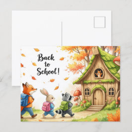 Terug naar School Vrienden Briefkaart