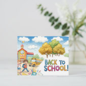 Terug naar School Vrienden Briefkaart (Staand voorkant)