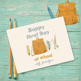 Terug naar School Vrienden Briefkaart