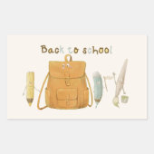 Terug naar School Vrienden Rechthoekige Sticker (Voorkant)