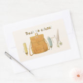 Terug naar School Vrienden Rechthoekige Sticker (Envelop)