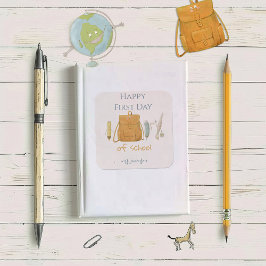 Terug naar School Vrienden Vierkante Sticker