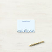 Terug naar school waterverf blauwe bloemen leraar post-it® notes (Op bureau)