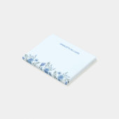Terug naar school waterverf blauwe bloemen leraar post-it® notes (Schuin)