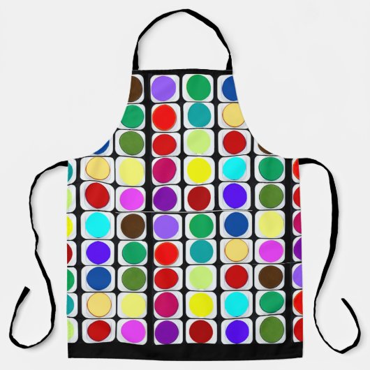 Terug naar school, Waterverven,  Schort (Voorkant)