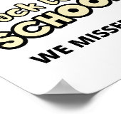Terug naar school We hebben je poster gemist (Hoek)