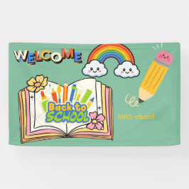 Terug naar school Welkom-banner voor leraren | Kle Spandoek