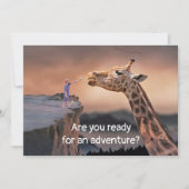Terug naar School Welkom Kaarten Giraffe Adventure (Voorkant)