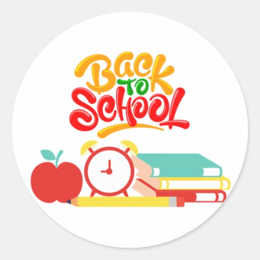 Terug naar school; Welkom terug naar school 2023 Ronde Sticker (Voorkant)