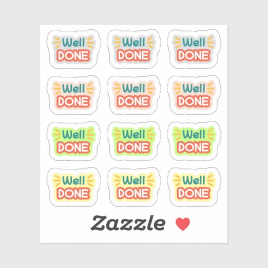 Terug naar School Well Done Stickers (Vel)