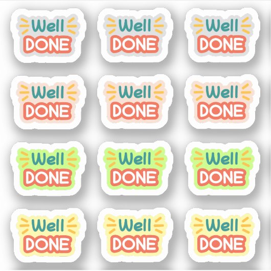 Terug naar School Well Done Stickers (Voorkant)