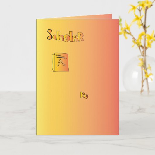 Terug naar School wenskaart Kaart (Gele Bloem)