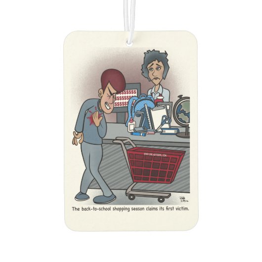 Terug naar school Winkelen Luchtverfrisser (Achterkant)