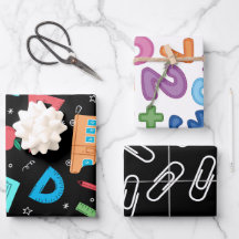 Terug naar school wiskunde en getallen set van 3