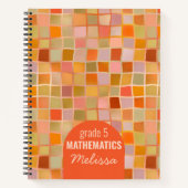 Terug naar school wiskunde leerling kinderen notitieboek (Voorkant)