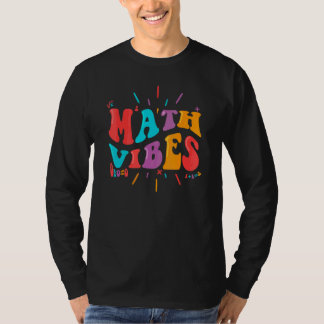 Terug naar school, wiskunde vibes, retro groovy wi t-shirt