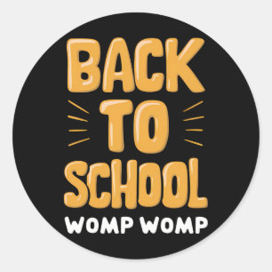 Terug naar School Womp Leraar Ronde Sticker