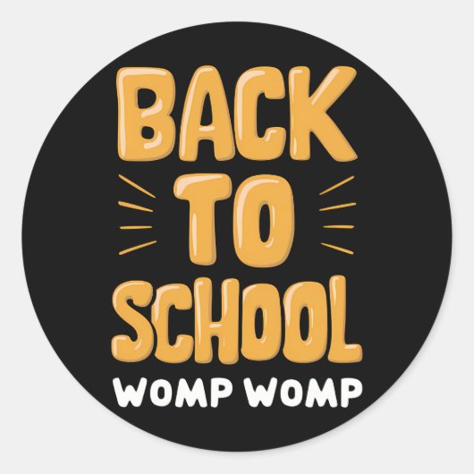 Terug naar School Womp Leraar Ronde Sticker (Voorkant)
