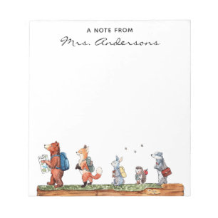 Terug naar school Woodland Friends Gepersonaliseer Notitieblok