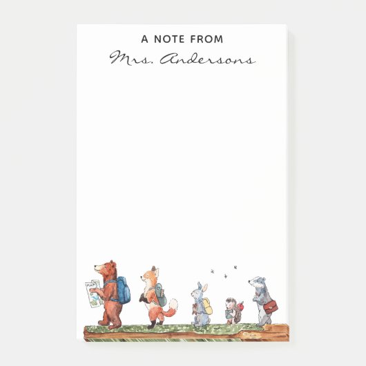 Terug naar school Woodland Friends Gepersonaliseer Post-it® Notes (Voorkant)