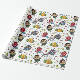 Terug naar School Wrapping Paper Cadeaupapier