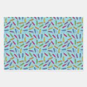 terug naar school Wrapping Paper Flat Sheet Set va (Voorkant 3)
