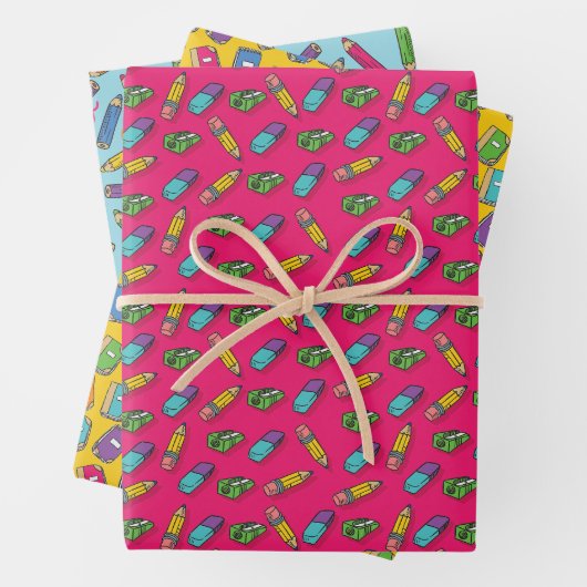 terug naar school Wrapping Paper Flat Sheet Set va (In situ)
