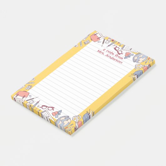 Terug naar School Yellow Post-it® Notes (Schuin)