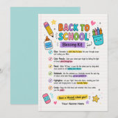 Terug naar school zegen kit kaart (Voorkant / Achterkant)