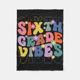 Terug naar school zesde klas sfeer retro lerares v fleece deken