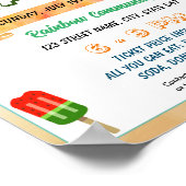 Terug naar school zomer bash event sjabloon poster (Hoek)