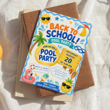 Terug naar school zwembadfeest