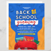 Terug naar schoolaanbod en rugzak — wegwerper (Voorkant / Achterkant)