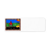 Terug naar schooladreslabel etiket (Voorkant)