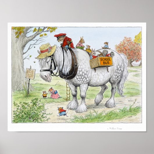 Terug naar schoolafdrukken poster (Voorkant)