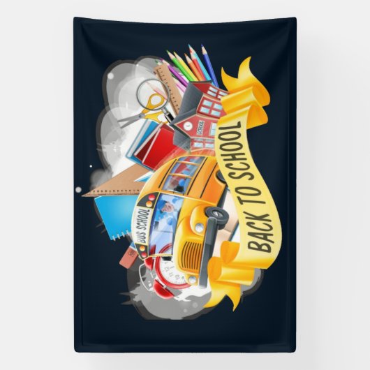 Terug naar schoolbanner spandoek (Verticaal)