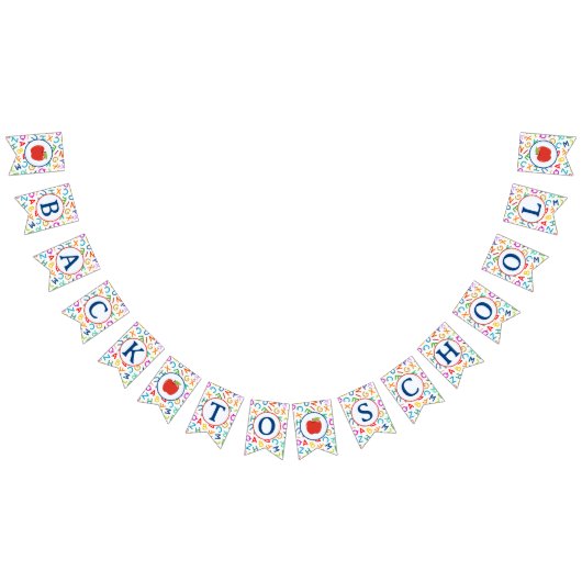 Terug naar schoolbanner vlaggetjes (Alle)