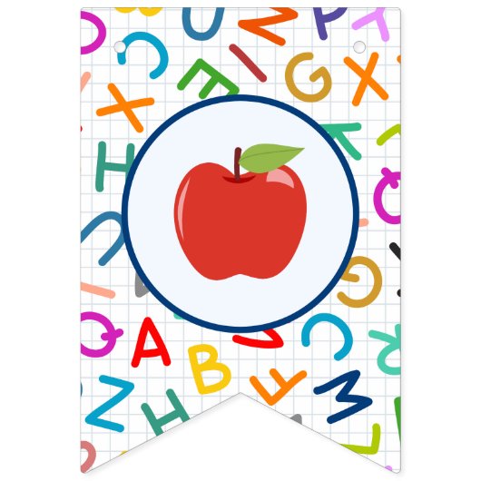 Terug naar schoolbanner vlaggetjes (Eerste vlag)