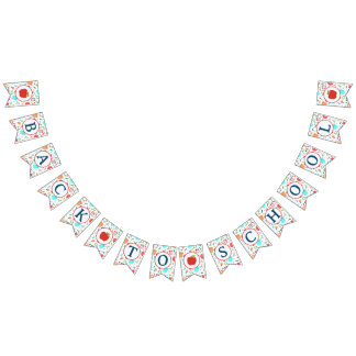 Terug naar schoolbanner vlaggetjes