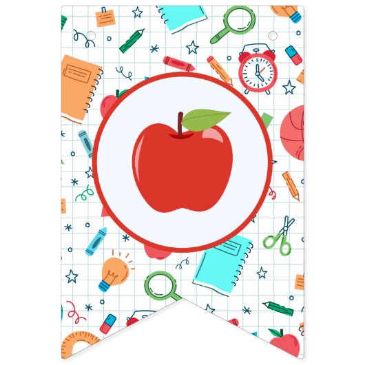 Terug naar schoolbanner vlaggetjes (Eerste vlag)