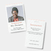 Terug naar SchoolbeheerderID-kaart met foto Badge (Front & Back)