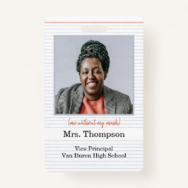 Terug naar SchoolbeheerderID-kaart met foto Badge