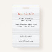 Terug naar SchoolbeheerderID-kaart met foto Badge (Achterkant)